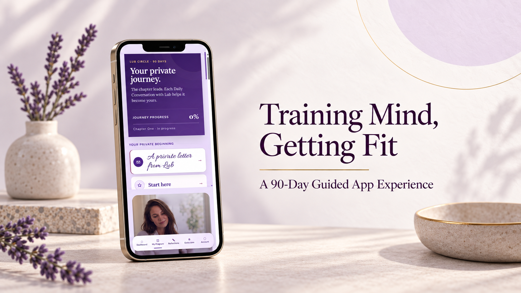 Training Mind, Getting Fit app on a mobile screen